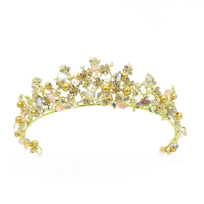 Baroque Crown Gold Headband Bridal Hair Accessory