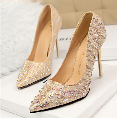 Bridal High Heel Pointed Toe Wedding Shoes