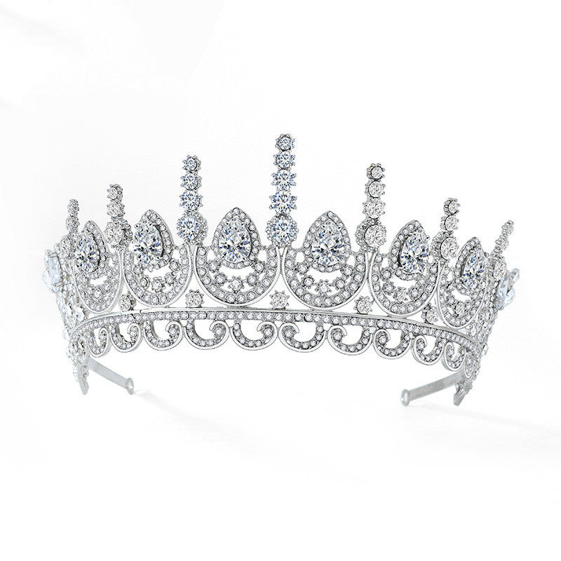 AAA Zirconia Large Crown Bridal Accessories (Wholesale)