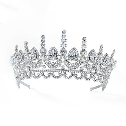 AAA Zirconia Large Crown Bridal Accessories (Wholesale)