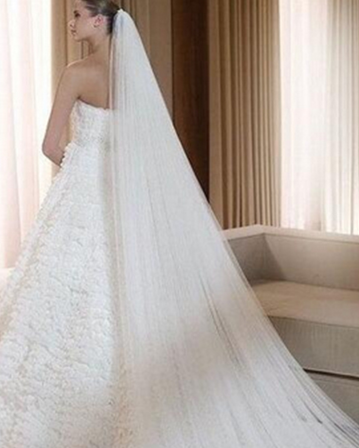 3 Meters Long Bridal Veil for Weddings
