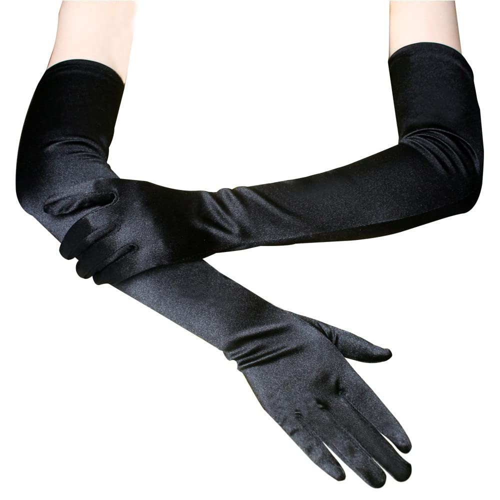 Long Satin Gloves 22 inch