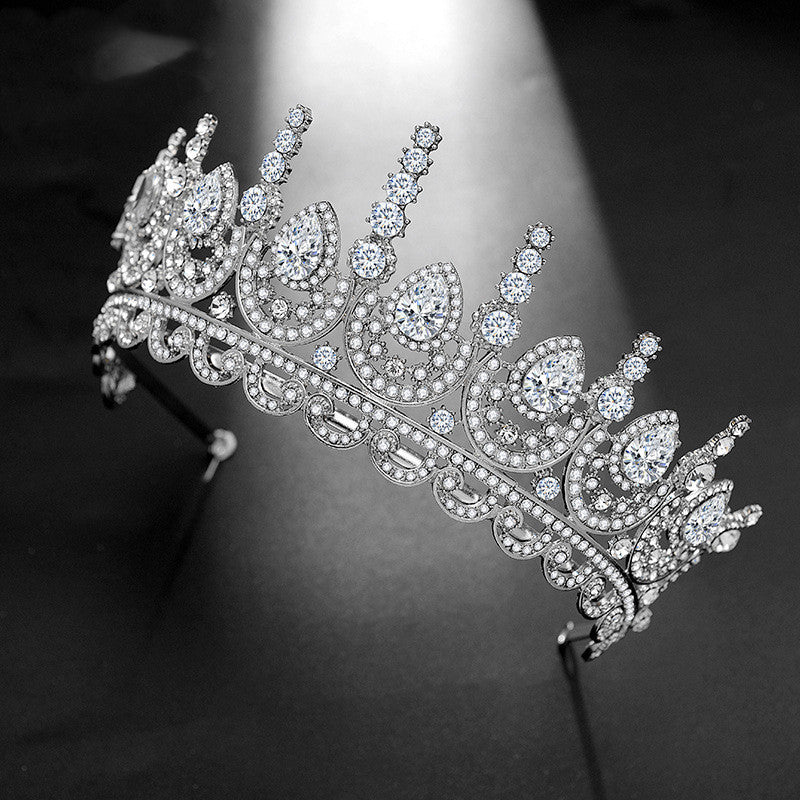 AAA Zirconia Large Crown Bridal Accessories (Wholesale)