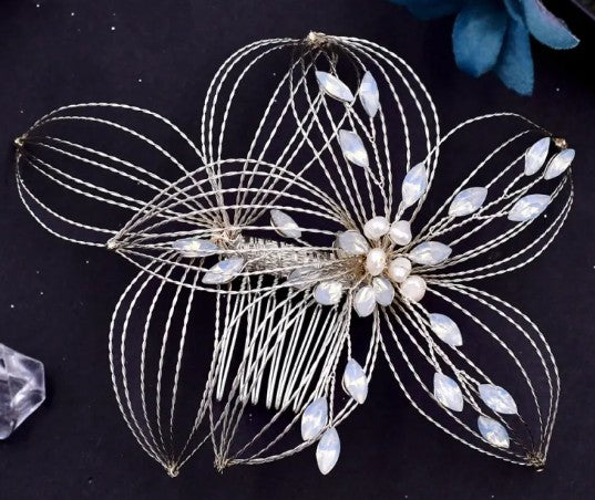 Bridal Headdress Hollow Leaf Hair Comb