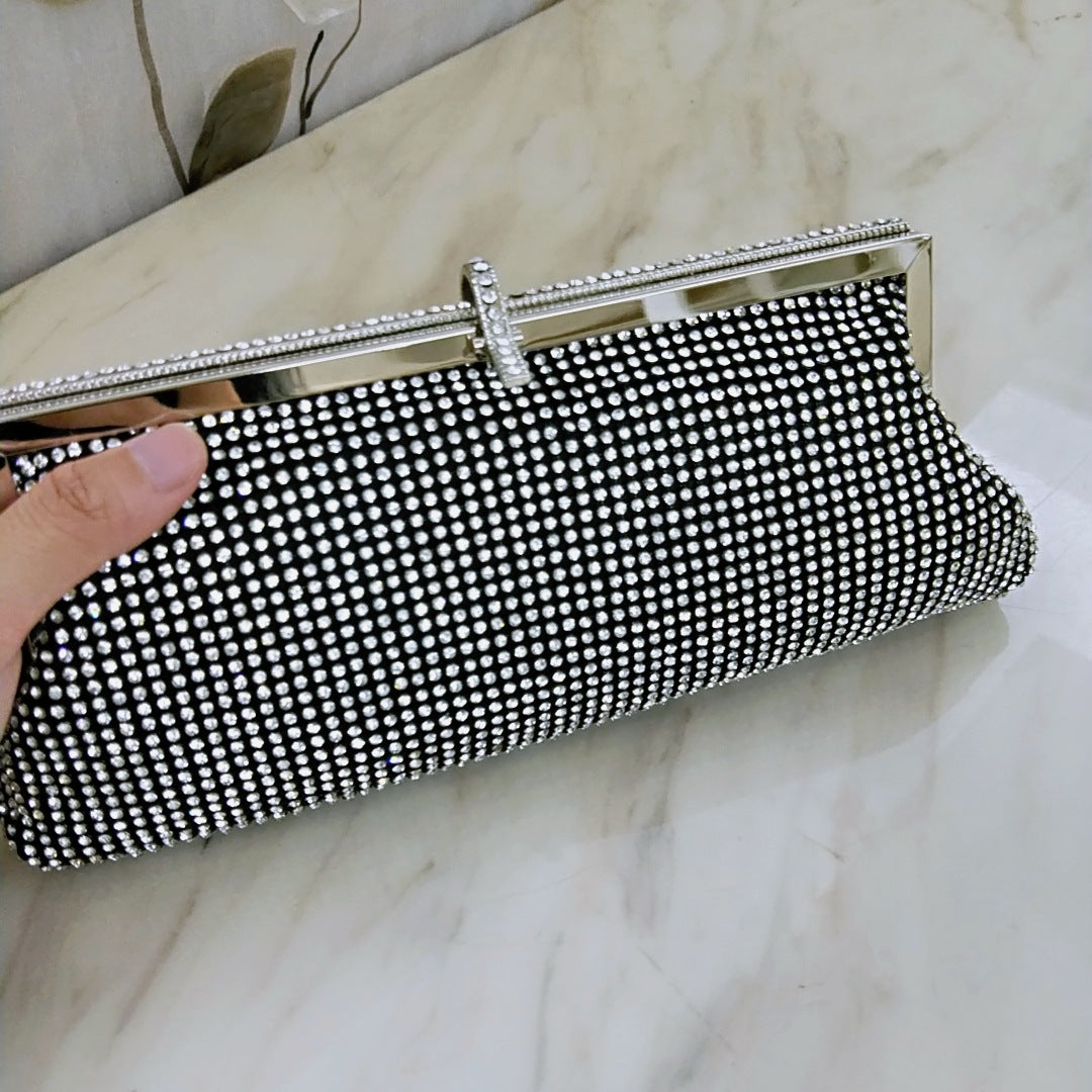 Rhinestone Bridal Clutch with Chain for Women