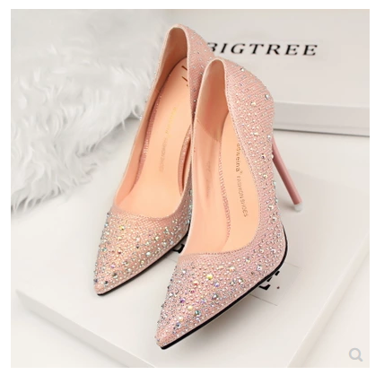 Bridal High Heel Pointed Toe Wedding Shoes