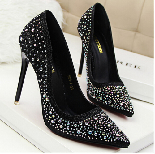 Bridal High Heel Pointed Toe Wedding Shoes