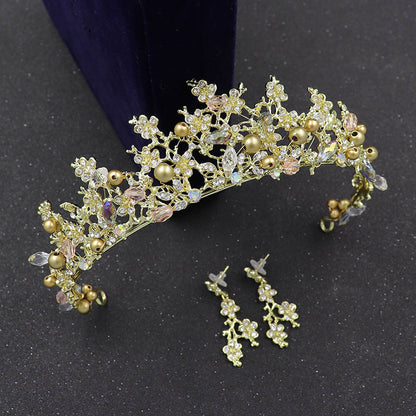 Baroque Crown Gold Headband Bridal Hair Accessory