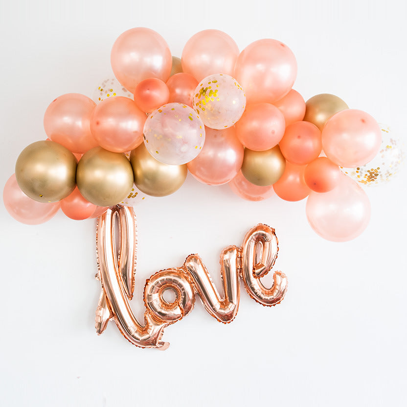 Peach Color Wedding Room Decoration Balloons