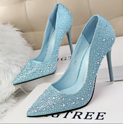 Bridal High Heel Pointed Toe Wedding Shoes