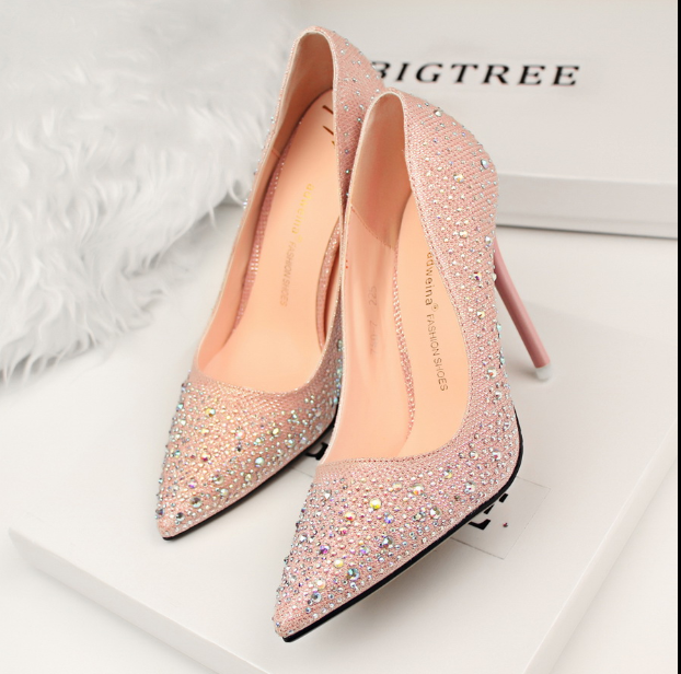 Bridal High Heel Pointed Toe Wedding Shoes