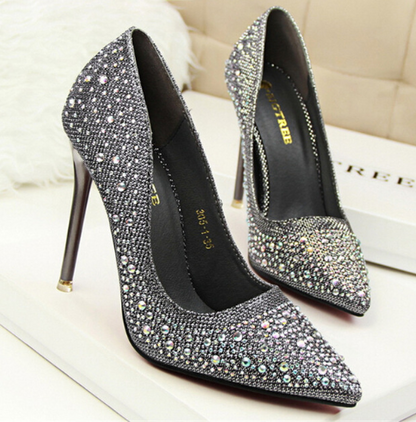 Bridal High Heel Pointed Toe Wedding Shoes